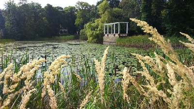 Parkteich mit Pergola