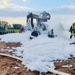 FFw am Traktor im Einsatz