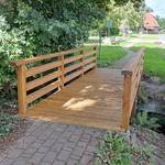 Bild der sanierten Brücke über die Bäke in Brunkau