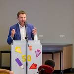 Bürgermeister Herr Brohm übermittelt Glückwünsche zum Jubiläum