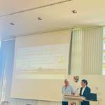 Landrat Herr Puhlmann und Herr Warnke sprechen bei der Wasserkonferenz zum Publikum
