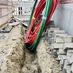 Glasfaserkabel im Erdreich