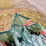 Im vordergrund stehen drei volle Müllsäcke mit gesammeltem Müll, im Hintergrund sind zwei weitere Müllsäcke zu sehen &copy;EGem Stadt Tangerhütte