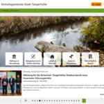 Ansicht der neu gestalteten Homepage für die Einheitsgemeinde Stadt Tangerhütte &copy;EGem Stadt Tangerhütte