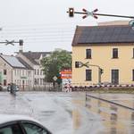 geschlossener Bahnübergang in der Bismarckstraße &copy;EGem Stadt Tangerhütte