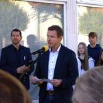Bürgermeister Brohm hält eine Rede an die versammelten Gäste &copy;EGem Stadt Tangerhütte