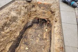 Schachtarbeiten im Rahmen der Reparatur zum Kanaleinbruch in der Otto-Nuschke-Straße &copy;EGem Stadt Tangerhütte