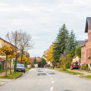 Dorfstraße in Hüselitz